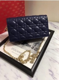 Luxury LADY DIOR-CLUTCH VAN LAMSLEER S0204 dark blue JH07332hU18