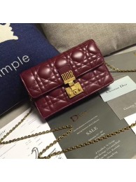 Luxury Replica 2017 dior DIORADDICT WALLET ON CHAIN 7056 wine JH07643Dg53