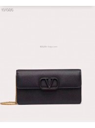 Luxury VALENTINO Origianl Leather Bag V0018 black JH09661Kv15