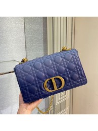 MEDIUM DIOR CARO BAG Soft Cannage Calfskin C8618 blue JH06708Ce27