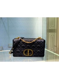 MEDIUM DIOR CARO BAG Soft Cannage Calfskin M9242 black JH06745jk50