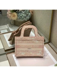 MINI DIOR BOOK TOTE Embroidery S5475Z pink JH06753Pg44