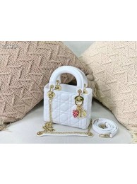 MINI LADY DIOR BAG Cannage Lambskin M0505OC white JH06690dt49