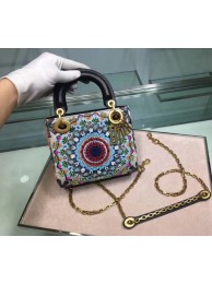 MINI LADY DIOR EMBROIDERED BAG M0598CRMH JH07252yn71