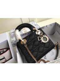 MINI LADY DIOR SATIN BAG M424 black JH07200jz22