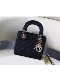 MINI LADY DIOR Velvet BAG M424 black JH07198yN38