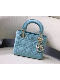 MINI LADY DIOR Velvet BAG M424 light blue JH07197pO91