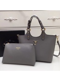 New Prada Calf leather bag 2209 grey JH05384DL25