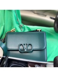 New VALENTINO VLOCK Origianl leather shoulder bag 0908 green JH09548Dx33