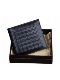 Replica Bottega Veneta Intrecciato Nappa Wallet BV6815 Black JH09319wr22