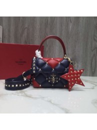 Replica Cheap VALENTINO Candy quilted leather cross-body bag 0033 blue&red JH09777EJ51