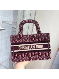 Replica DIOR BOOK TOTE Burgundy Dior Oblique Embroidered Velvet M1286Z JH06851vX33