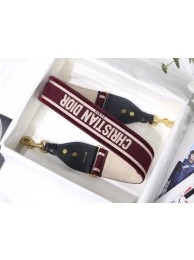 Replica Dior Oblique Embroidered Velvet SHOULDER STRAP S8540CWVF-4 Burgundy JH06898BL42