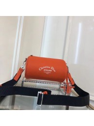 Replica Dior Original GRAINED CALFSKIN ROLLER POUCH WITH ATELIER PRINT 1ATPO061 orange JH07524qE46