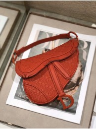 Replica Dior SADDLE BRAIDED LEATHER STRIPS WITH FRINGE BAG M900 orange JH07111dI37