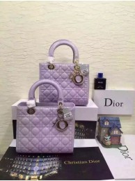 Replica Dior Small Lady Dior Bag Patent Leather 5502 Light Purple JH07667mL47