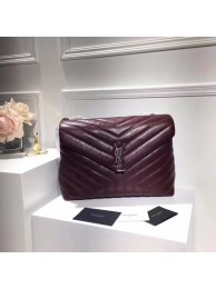 Replica Fashion SAINT LAURENT Loulou Monogram medium quilted leather shoulder bag 74558 Wine JH08100Wi77