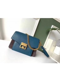 Replica GIVENCHY GV3 leather and suede shoulder bag 9989 blue JH09032ho28