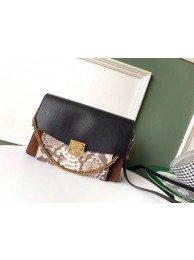 Replica GIVENCHY GV3 python and leather shoulder bag 61433 black JH09025sU34