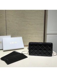 Replica LADY DIOR CALFSKIN WALLET C9025A black JH07001yi85