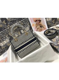 Replica MEDIUM LADY D-LITE DIORAMOUR BAG black Dior Dots Embroidery M0565OBB JH06875jT29