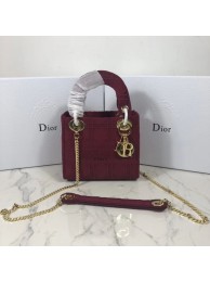 Replica MINI LADY DIOR TOTE BAG IN EMBROIDERED CANVAS C4531 Bordeaux JH07094HV92