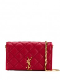 Replica SAINT LAURENT leather shoulder bag Y585031 red JH07792pb70