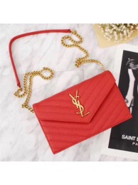 Replica SAINT LAURENT Monogram leather cross-body bag 263358 red JH08059EX20