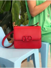 Replica VALENTINO VLOCK Origianl leather shoulder bag 0908 red JH09550Oh34