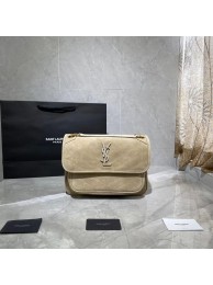 Replica Yves Saint Laurent IN SUEDE AND SMOOTH LEATHER Y498894E brown JH07712tp14