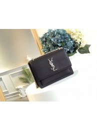 Replica Yves Saint Laurent Original Leatehr Shoulder Bag 8004 black JH08274HV92