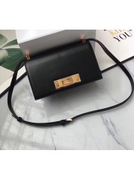 SAINT LAURENT Domino leather shoulder bag 10600 black JH07950QV85