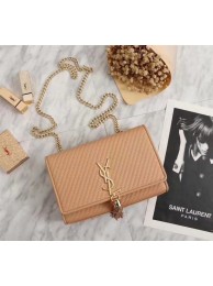 SAINT LAURENT Kate leather cross-body bag 2658 apricot JH08068vV16