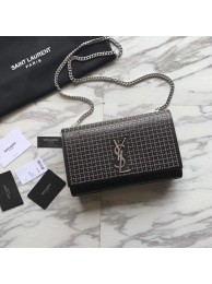 SAINT LAURENT Kate Monogram leather shoulder bag Y550245 black JH07957ui32