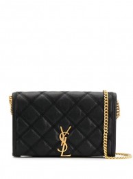 SAINT LAURENT leather shoulder bag Y585031 black JH07793FA31