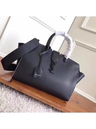 SAINT LAURENT Monogram Cabas small leather tote 3807 black JH08110MM62