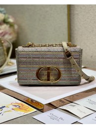 SMALL DIOR CARO BAG Multicolor Striped Embroidery M9241 JH06691Dd98