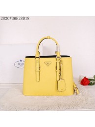 Top 2015 Prada spring and summer new models 2820 lemon yellow JH05770zq44