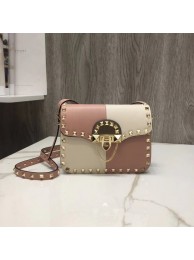 Top Copy Valentino Original Leather cross-body bag 38021 pink&white JH09876po42