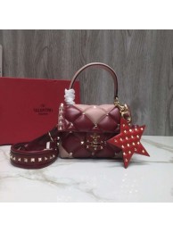 Top Replica VALENTINO Candy quilted leather cross-body bag 0033 red&pink JH09780Qt73