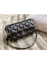 Top VALENTINO Candystud leather cross-body bag 9741 black JH09871GK50