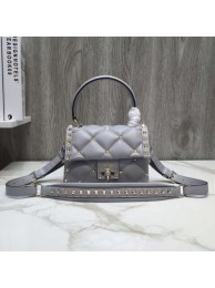 VALENTINO Candy quilted leather cross-body bag 0033 grey JH09779sm27