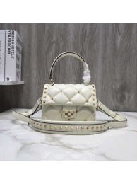 VALENTINO Candy quilted leather cross-body bag 0033 white JH09783ah31