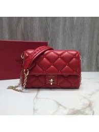 VALENTINO Candy quilted leather cross-body bag 0072 red JH09769BV46