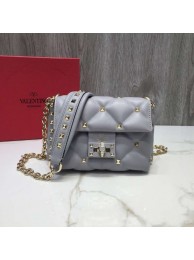 VALENTINO Candy quilted leather cross-body bag 0073 grey JH09773tQ92