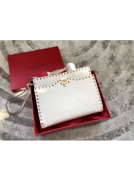 VALENTINO Candy Rockstud quilted leather shoulder bag 0650L white JH09816kD96