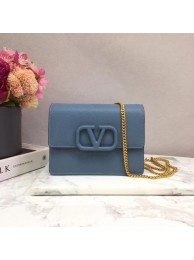 VALENTINO Origianl leather 069 Chain bag blue JH09566MT15