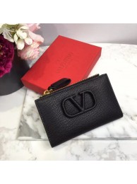 VALENTINO Origianl leather Card Holder 066 black JH09559cP55