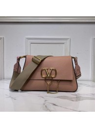 VALENTINO Origianl leather shoulder bag V0888 pink JH09541pE71