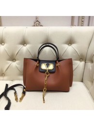 VALENTINO Origianl leather tote 2070 brown JH09610Js36